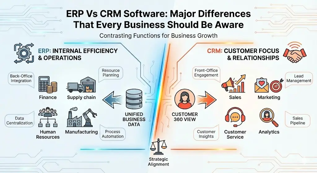 ERP Vs CRM Software: Major Differences That Every Business Should Be Aware