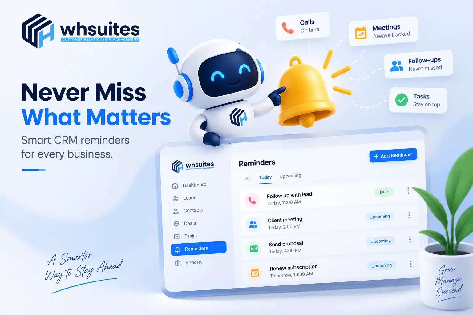 Reducing No-Shows & Missed Leads with CRM Reminders